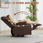 Massage Rocker Recliner Chair with Side Pockets and Cup Holder - Image 9