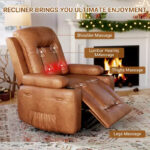 Power Lift Recliner Chair with Massage and Heat, PU Leather Single Sofa for Living Room - Image 11