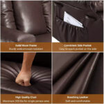 Power Lift Recliner Chair with Massage and Heat, PU Leather Single Sofa for Living Room - Image 21