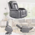 Power Lift Recliner Chair with Massage and Heat, PU Leather Single Sofa for Living Room - Image 23