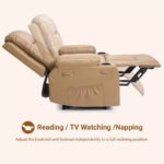 Power Lift Recliner Chair with Massage and Heat, PU Leather Single Sofa for Living Room - Image 31