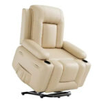 Power Lift Recliner Chair with Massage and Heat, PU Leather Single Sofa for Living Room