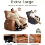 PU Leather Power Lift Recliner Chair with Cup Holders and Adjustable Backrest - Image 11