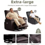 PU Leather Power Lift Recliner Chair with Cup Holders and Adjustable Backrest - Image 19