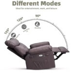 PU Leather Power Lift Recliner Chair with Cup Holders and Adjustable Backrest - Image 20