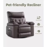 PU Leather Power Lift Recliner Chair with Cup Holders and Adjustable Backrest - Image 21
