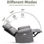 PU Leather Power Lift Recliner Chair with Cup Holders and Adjustable Backrest - Image 28