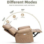 PU Leather Power Lift Recliner Chair with Cup Holders and Adjustable Backrest - Image 36