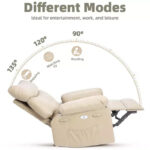 Manual Recliner Rocking Chair with Massage and Heating Function - Image 5