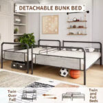 Twin Over Full Metal Bunk Bed Frame - Image 3