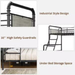 Twin Over Full Metal Bunk Bed Frame - Image 4