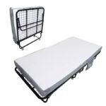 Folding Bed with Memory Foam Mattress and Metal Frame - Image 2