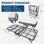 Folding Bed with Memory Foam Mattress and Metal Frame - Image 4
