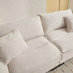 Corduroy Sofa Sleeper Loveseat with Pillows - Image 10