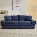Corduroy Sofa Sleeper Loveseat with Pillows - Image 22