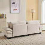 Corduroy Sofa Sleeper Loveseat with Pillows - Image 3