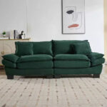 Corduroy Sofa Sleeper Loveseat with Pillows - Image 41