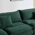 Corduroy Sofa Sleeper Loveseat with Pillows - Image 47