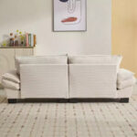 Corduroy Sofa Sleeper Loveseat with Pillows - Image 5