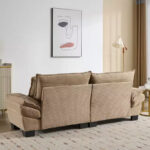 Corduroy Sofa Sleeper Loveseat with Pillows - Image 55