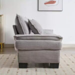 Corduroy Sofa Sleeper Loveseat with Pillows - Image 66