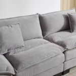 Corduroy Sofa Sleeper Loveseat with Pillows - Image 67