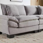 Corduroy Sofa Sleeper Loveseat with Pillows - Image 69