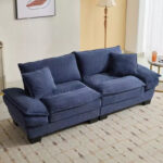 Corduroy Sofa Sleeper Loveseat with Pillows - Image 21