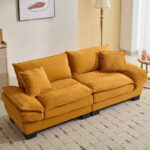 Corduroy Sofa Sleeper Loveseat with Pillows - Image 72