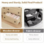 Wide 6-Drawer Wooden Dresser with Textured Front - Image 16