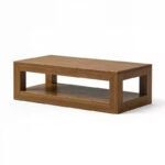 Rectangular Coffee Table with Bottom Shelf, 48" x 24" - Image 8