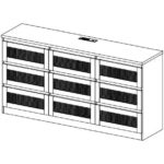 White 9-Drawer Storage Chest with Rattan-Style Design