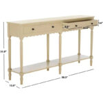 2-Drawer Console Table with Open Shelf – Natural Finish - Image 12