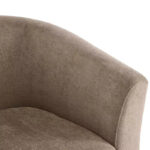 Modern Wooden 360 Swivel Velvet Upholstered Accent Chair - Image 10