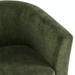 Modern Wooden 360 Swivel Velvet Upholstered Accent Chair - Image 18