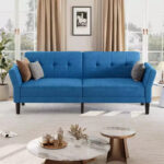 89" Convertible Futon Sofa Bed with Adjustable Backrest and Armrests - Image 6