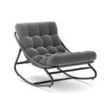 Oversized Egg Rocking Chair with Cushion - All Weather Indoor Outdoor Rocking Chair - Image 16
