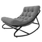 Oversized Egg Rocking Chair with Cushion - All Weather Indoor Outdoor Rocking Chair - Image 23