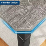 Rectangular Extension Dining Table with Acacia Wood Top and Metal Frame - Image 5